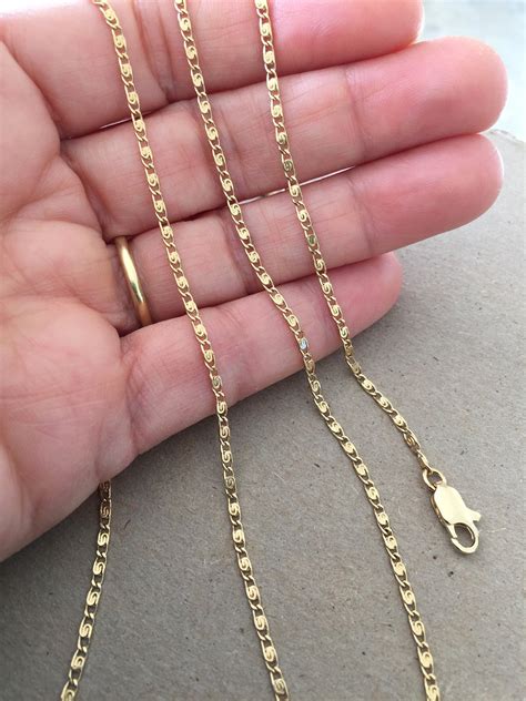 etsy gold necklace chain|fine gold chain necklaces.